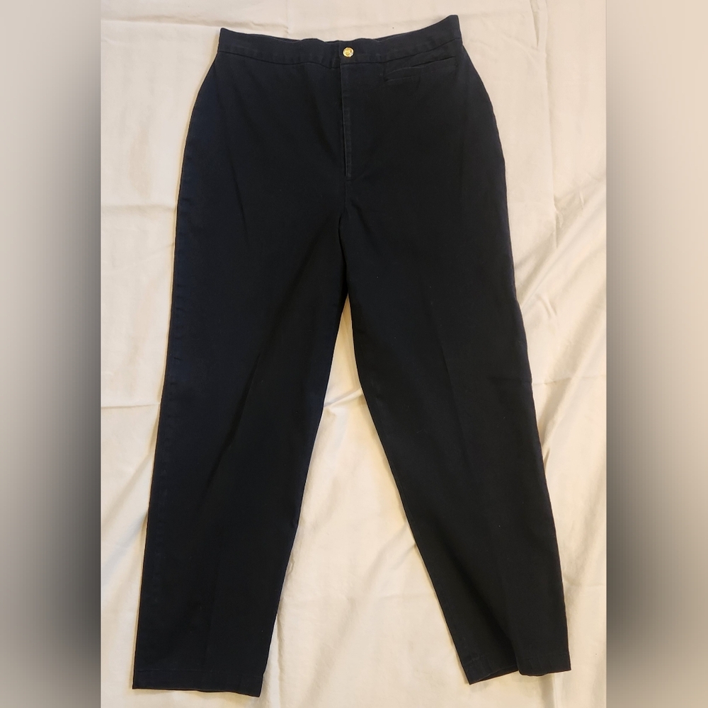 St. John Sport by Marie Gray USA cotton pant black size 12‎